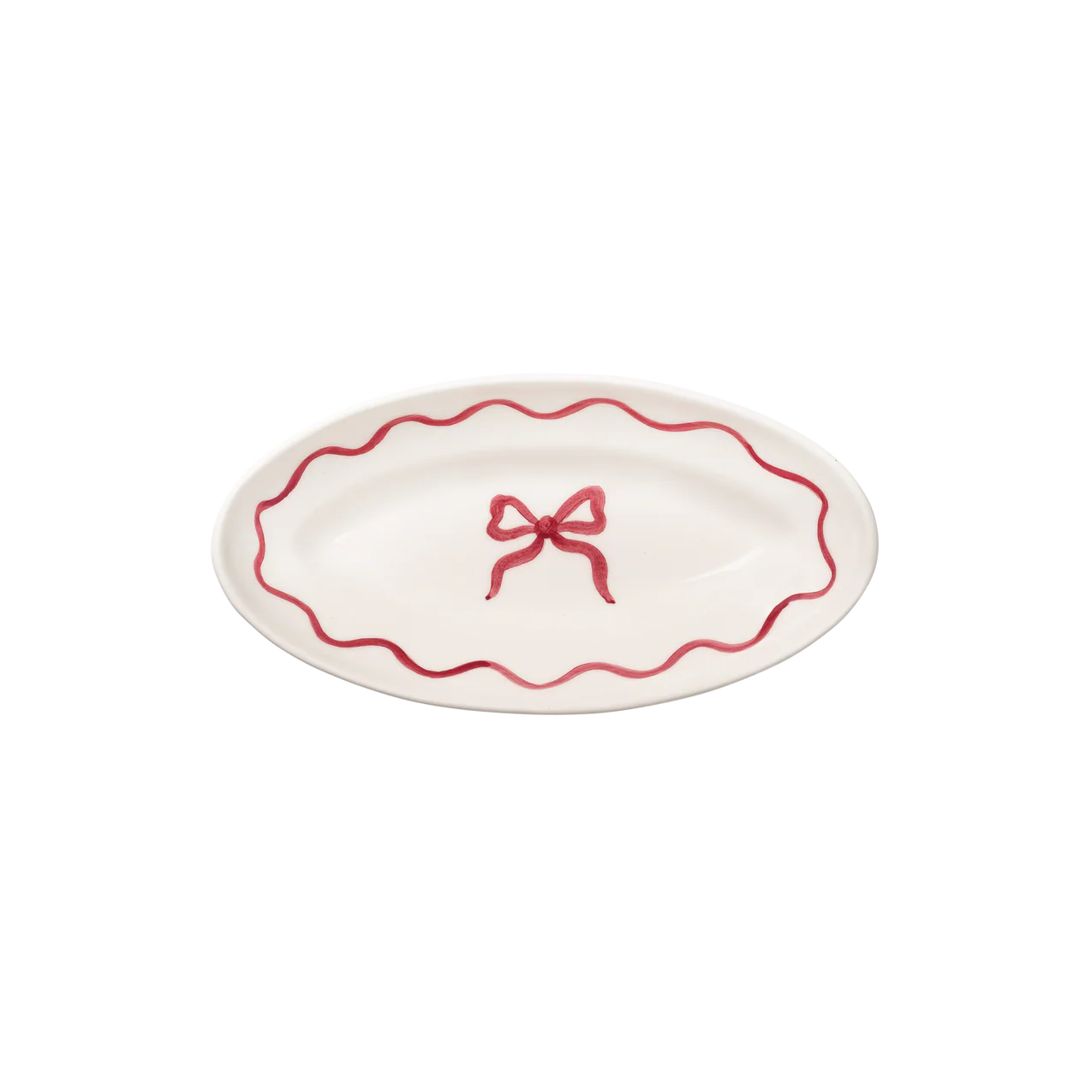 Pick a Poppy Serveringsfat Bow Röd