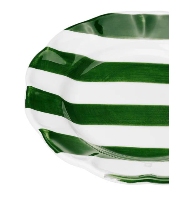 Pick a Poppy Stripe Assiett 22cm Grön