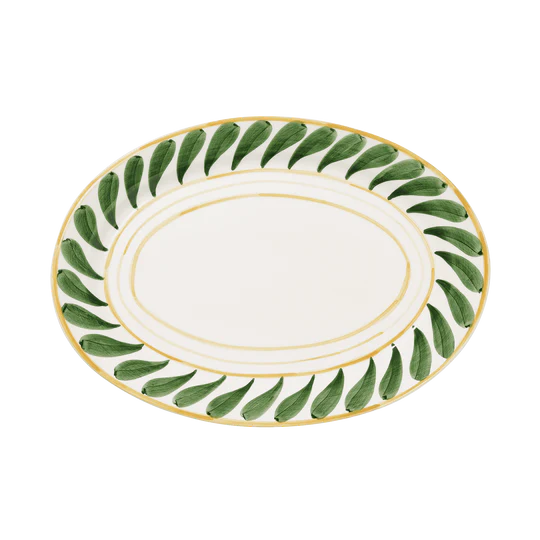 Pick a Poppy Swirl Serveringsfat 36 cm Grön