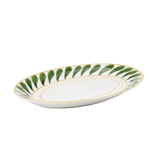 Pick a Poppy Swirl Serveringsfat 36 cm Grön