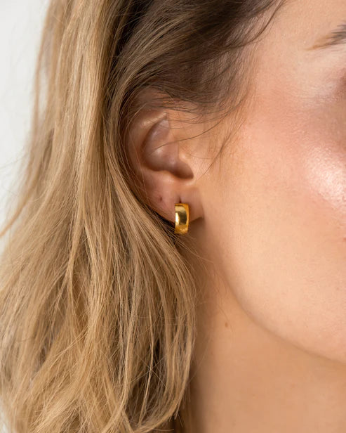 Mockberg Waterproof Chunky Gold Hoops Small
