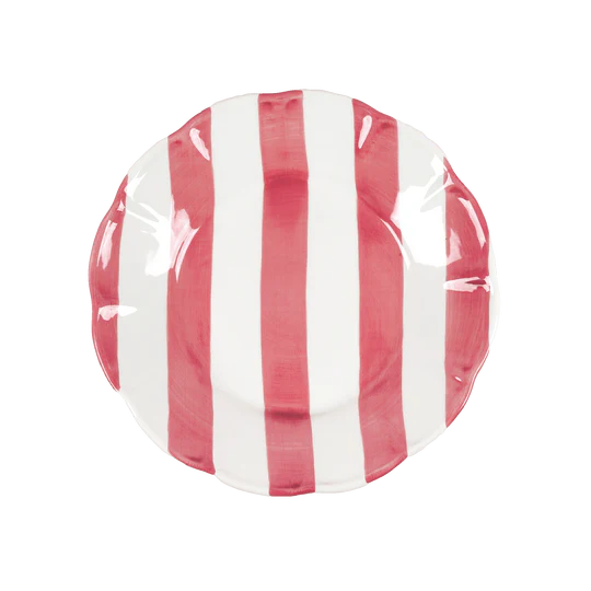 Pick a Poppy Stripe Tallrik 28cm röd
