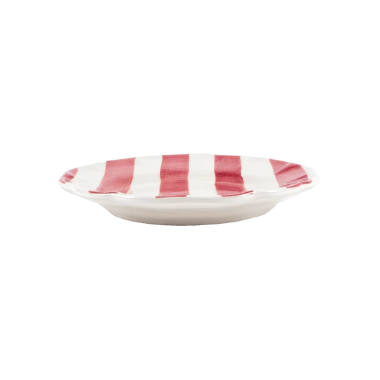 Pick a Poppy Stripe Tallrik 28cm röd