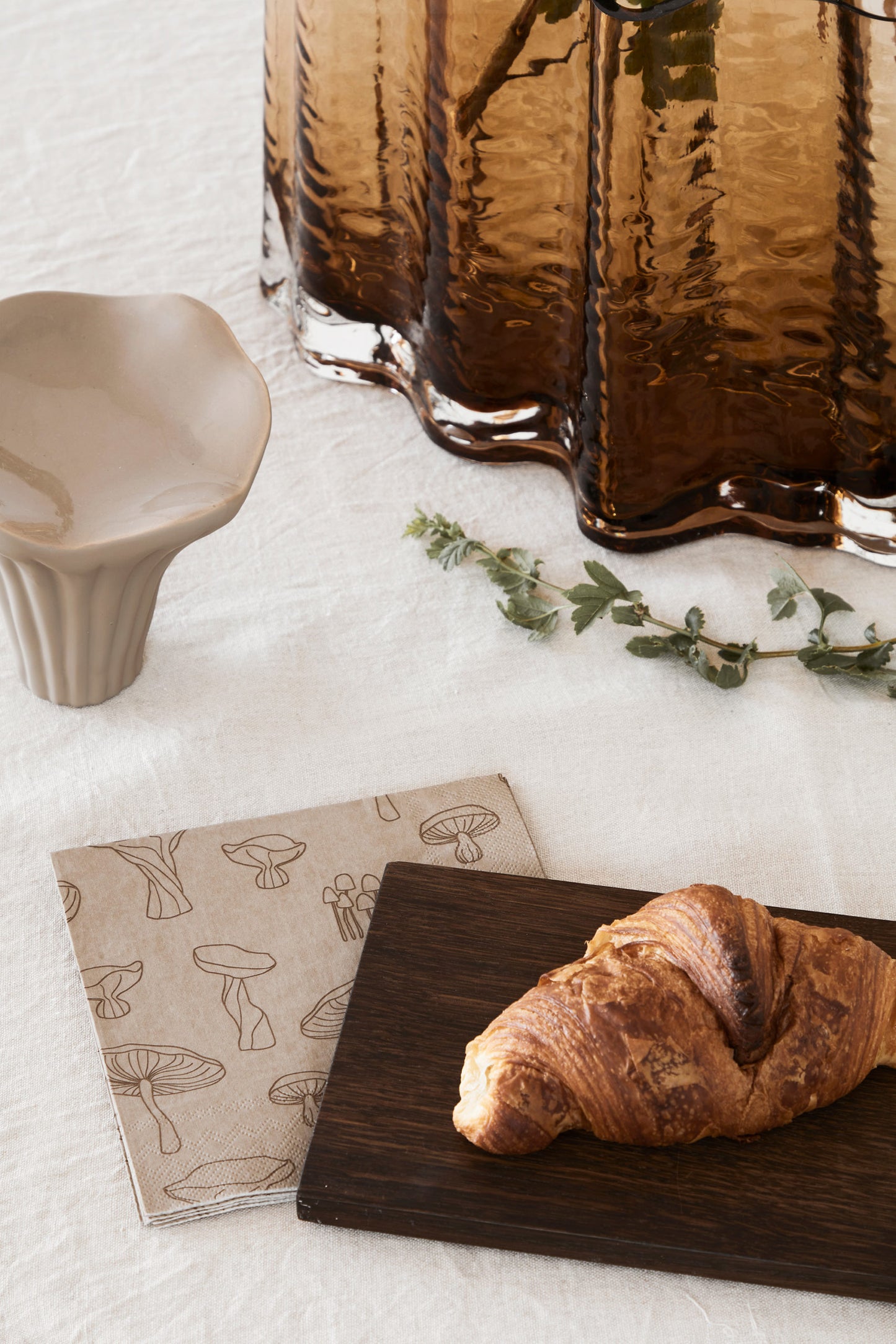 Cooee Design Servetter Fungi Sand / Hazelnut