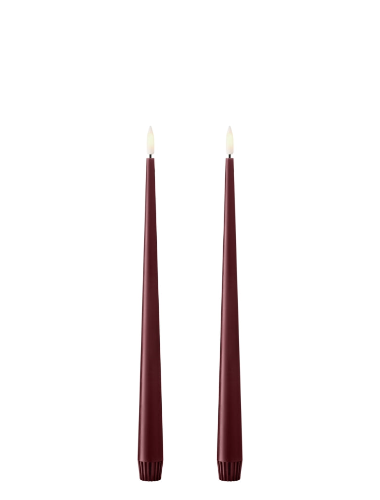 Ester & Erik Ledljus 30cm Deep Wine 2-p