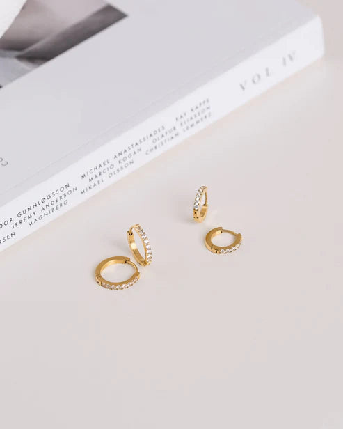 Mockberg Waterproof Shiny Gold Hoops Small