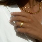 Mockberg Waterproof Thin Rope Necklace Gold