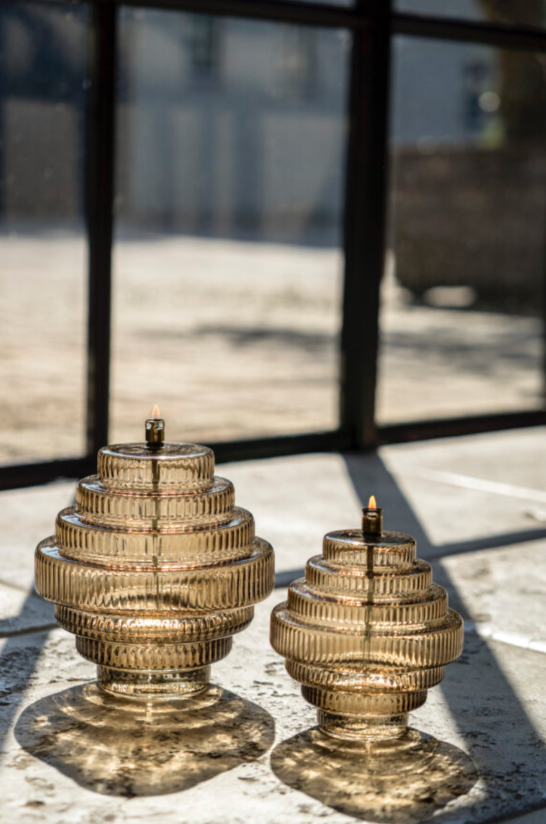 Peri Design Oljelampa Twin Champagne Medium Mässing