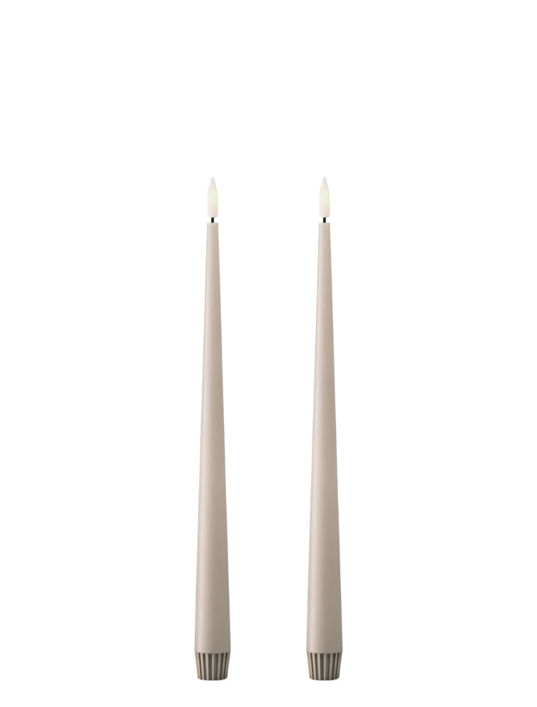 Ester & Erik Ledljus 30cm Linen Grey 2-p