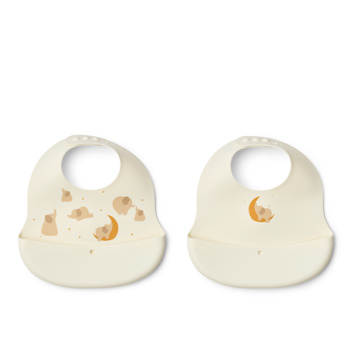 Liewood Ember Haklapp 2-pack - Elephant / Creme de la creme