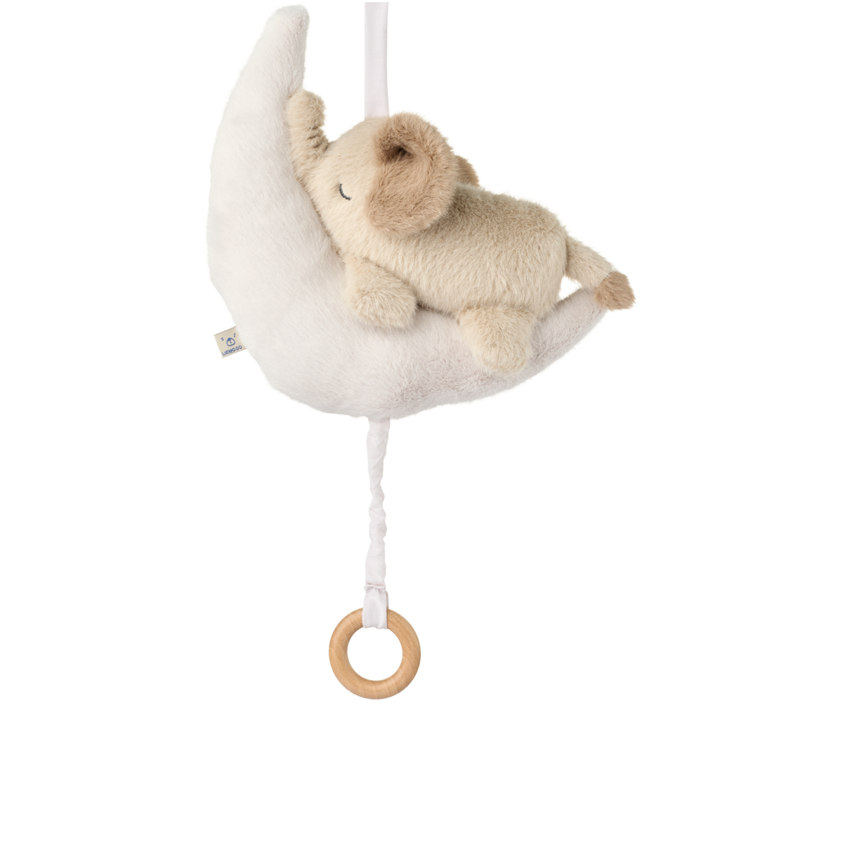 Liewood Mandy Baby Elephant Music Mobile - Mist Sandy