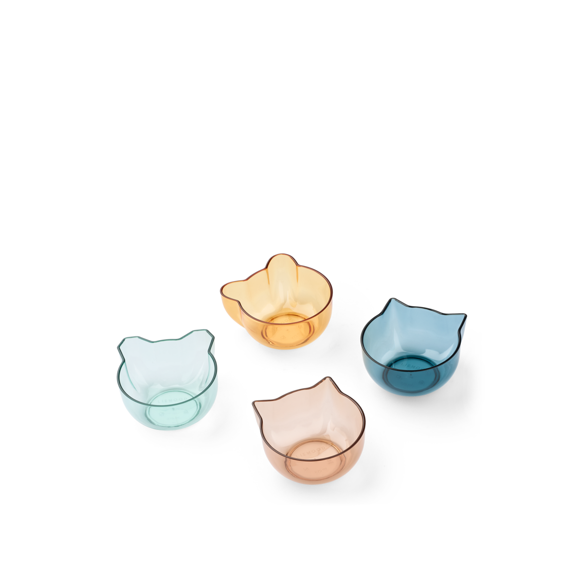 Liewood Berno Tritan Skålar 275 ml 4-Pack - Indigo multi mix