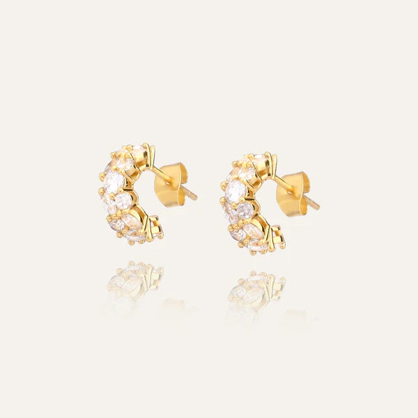 Mockberg Waterproof Queen Earrings Small Gold