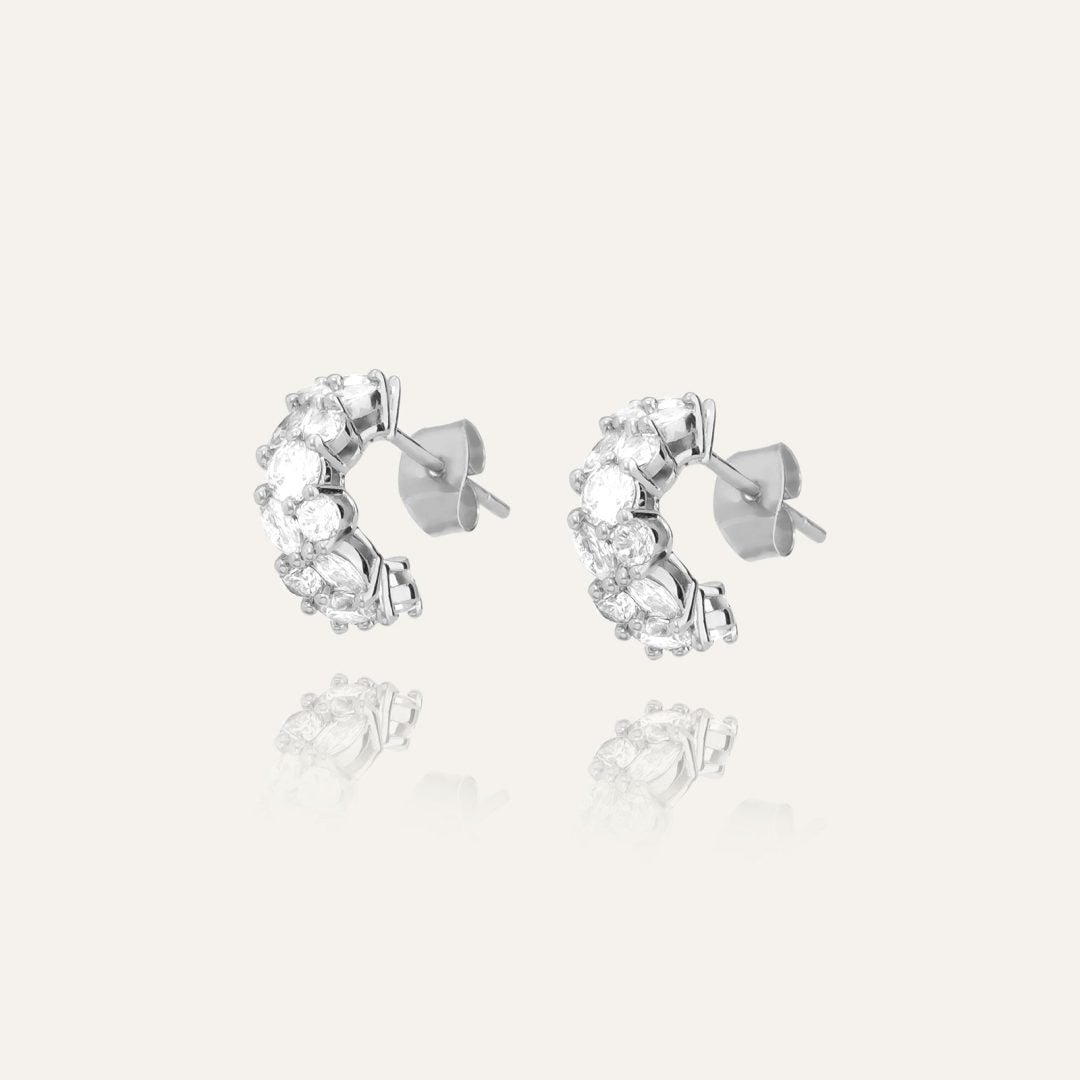 Mockberg Waterproof Queen Earrings Small Silver