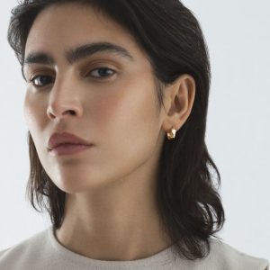 Mockberg Waterproof Wavy Bolded Mini Earrings Gold