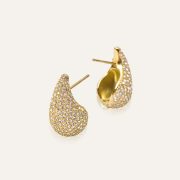 Mockberg Waterproof Pavé precious hoops Small Gold