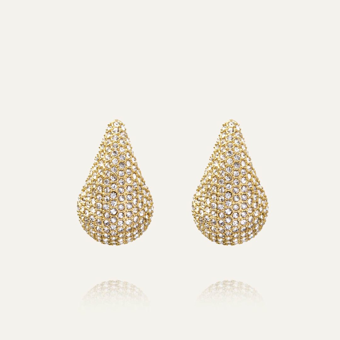 Mockberg Waterproof Pavé precious hoops Small Gold