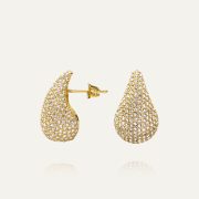 Mockberg Waterproof Pavé precious hoops Small Gold
