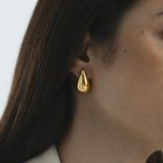 Mockberg Waterproof Plain daring dupe earring Large Gold