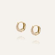 Mockberg Waterproof Pavé precious hoops Mini Gold
