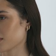 Mockberg Waterproof Pavé eternal earrings Medium Gold
