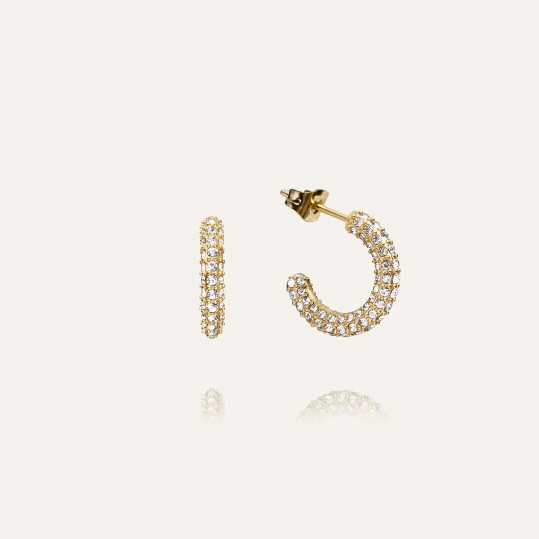 Mockberg Waterproof Pavé eternal earrings Medium Gold