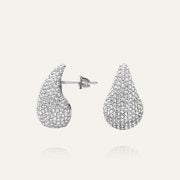 Mockberg Waterproof Pavé precious hoops Small Silver