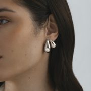 Mockberg Waterproof Plain daring dupe earring Large Silver