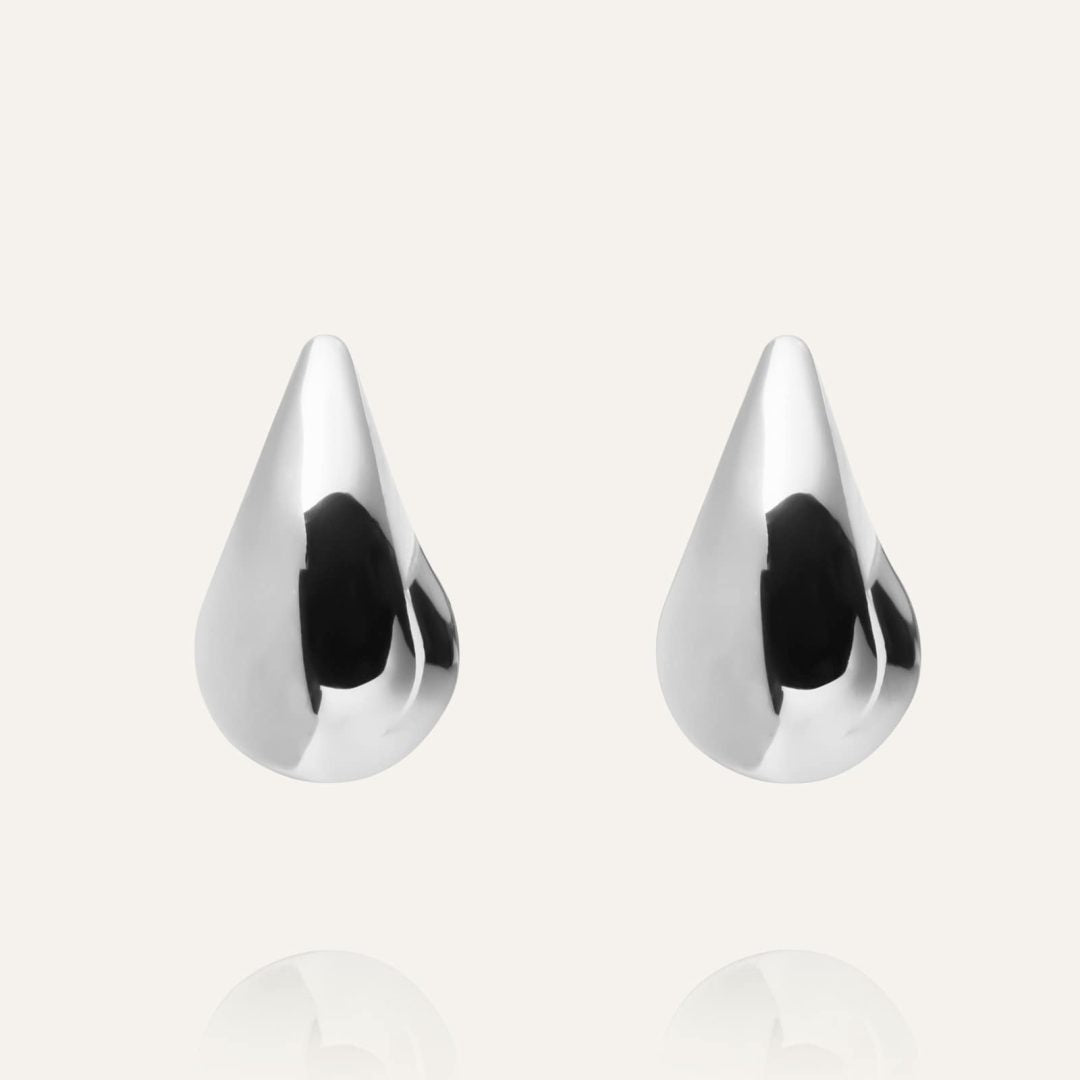 Mockberg Waterproof Plain daring dupe earring Large Silver
