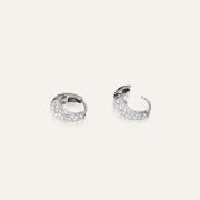 Mockberg Waterproof Pavé precious hoops Mini Silver