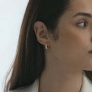 Mockberg Waterproof Pavé eternal earrings Small Silver
