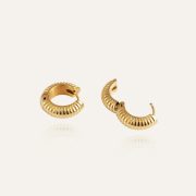 Mockberg Waterproof Ribbed Hoops Gold Small