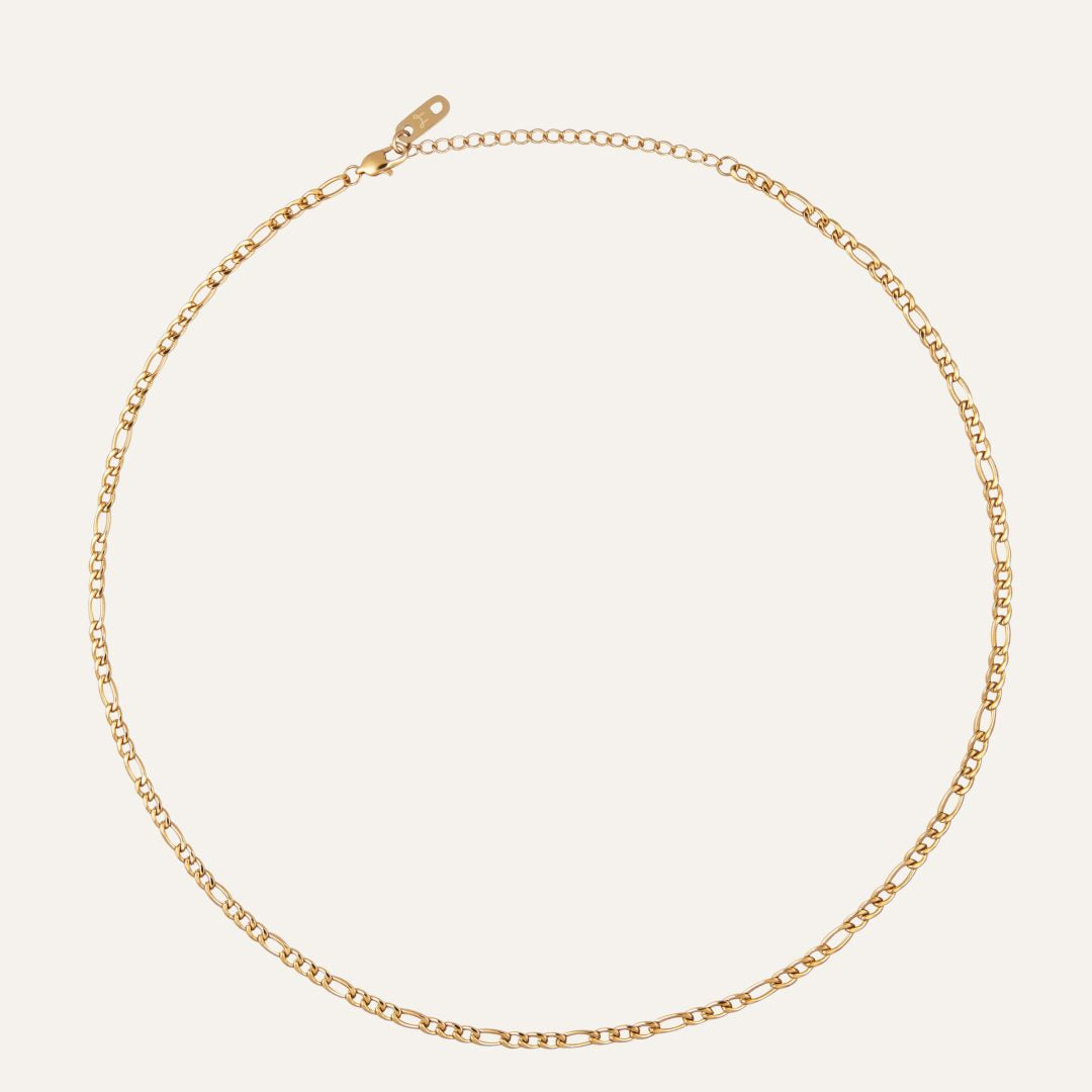 Mockberg Waterproof Thin Figaro Necklace Gold