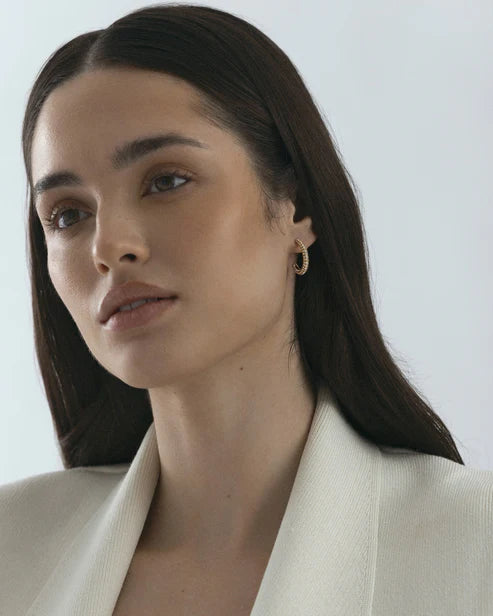 Mockberg Waterproof Pavé eternal earrings Large Gold