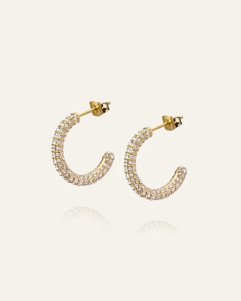 Mockberg Waterproof Pavé eternal earrings Large Gold