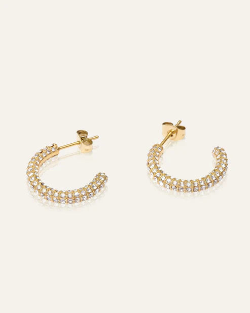Mockberg Waterproof Pavé eternal earrings Large Gold