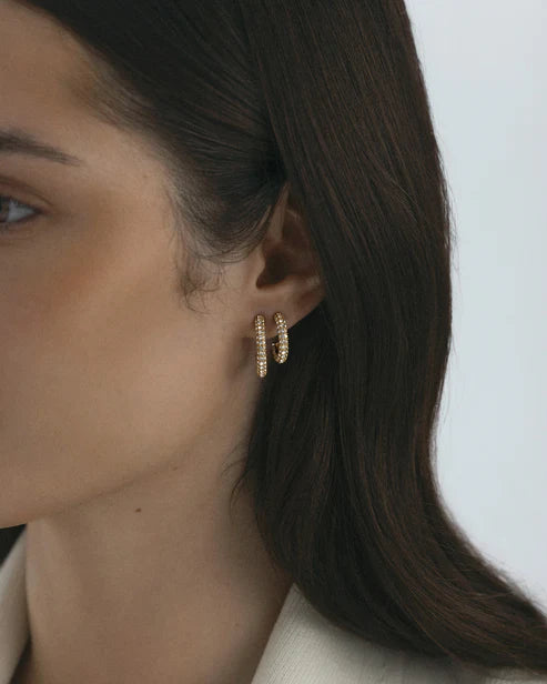 Mockberg Waterproof Pavé eternal earrings Large Gold