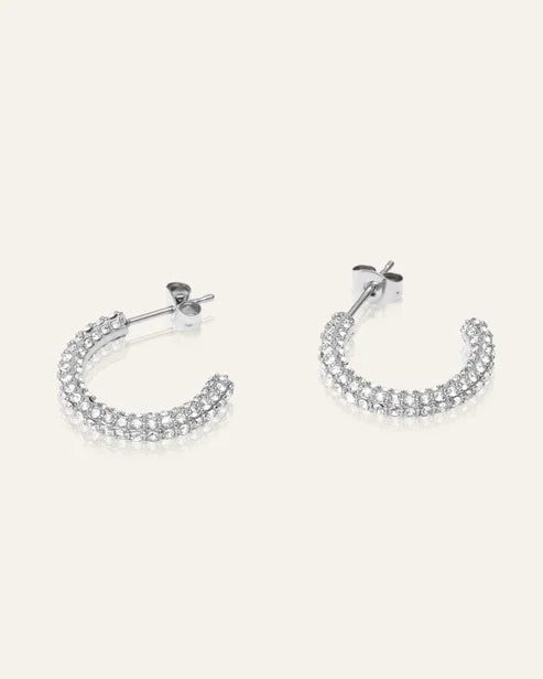 Mockberg Waterproof Pavé eternal earrings Large Silver