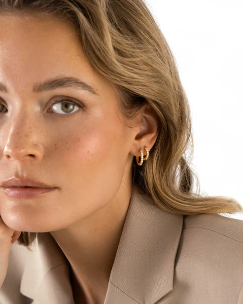Mockberg Waterproof Shiny Gold Hoops Small