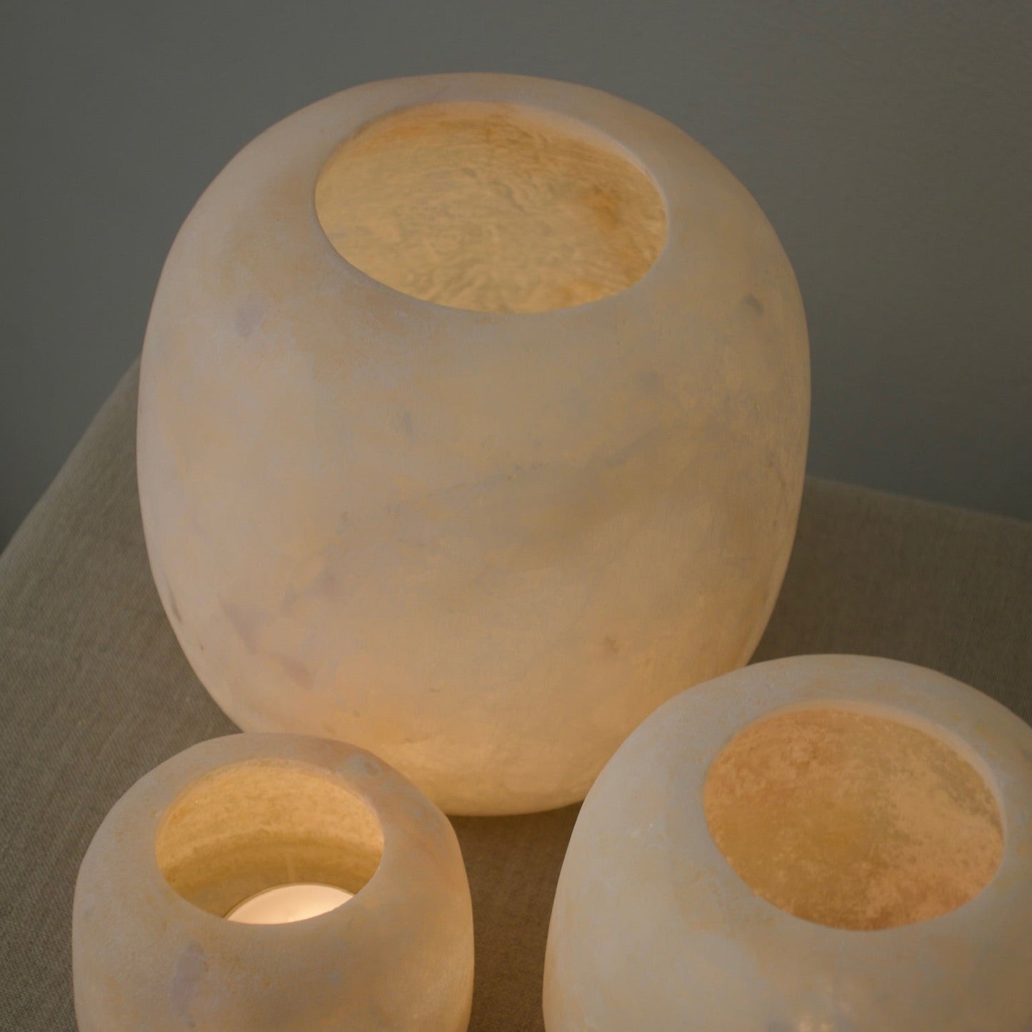 Sirocco Living Alabaster Curra Mini White 14 cm