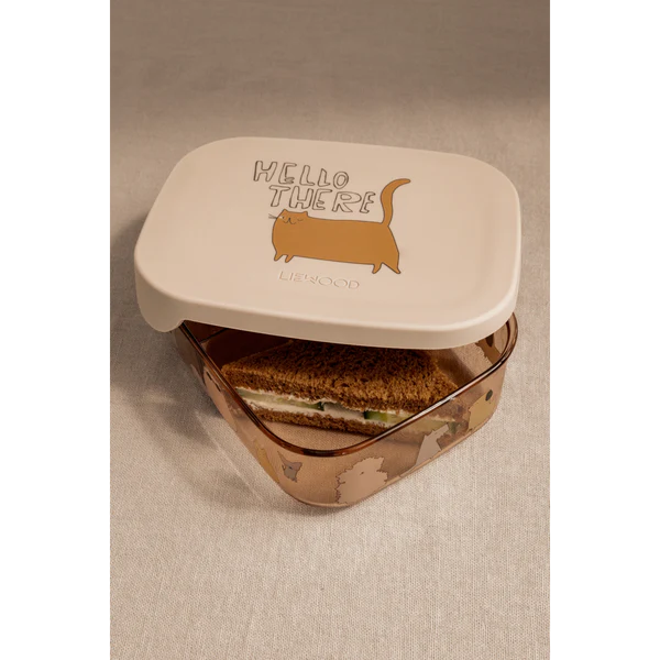 Liewood Arthur Tritan Lunch box Cats and Dogs Sandy