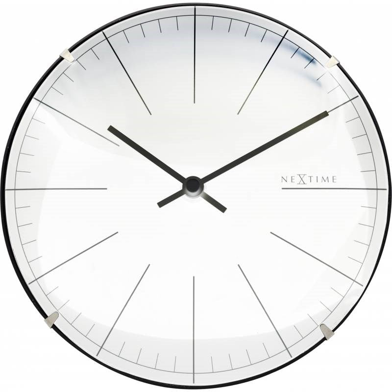 NeXtime Big Stripe Mini Dome Väggklocka ø20cm Vit