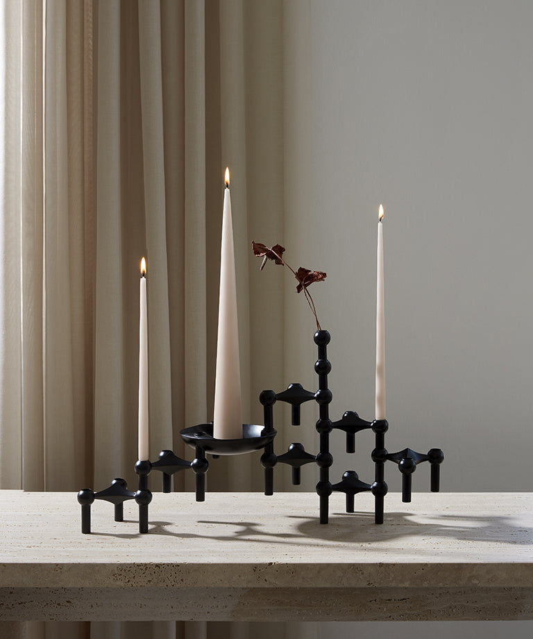 STOFF Nagel Candle Holder Black