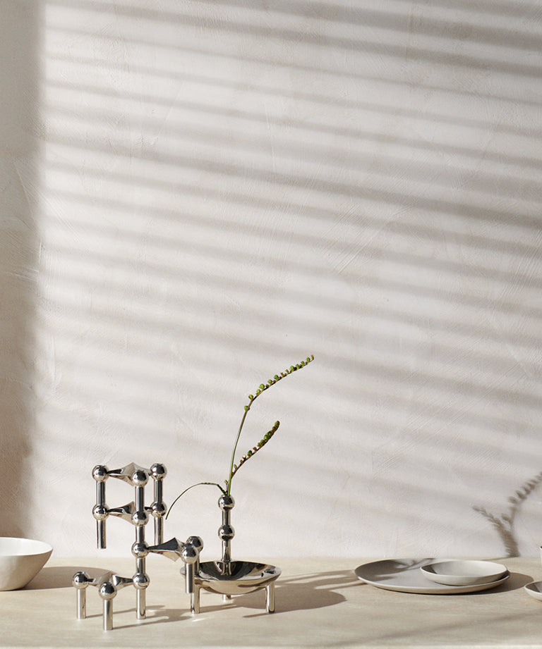 STOFF Nagel Vase for Candleholder Krom