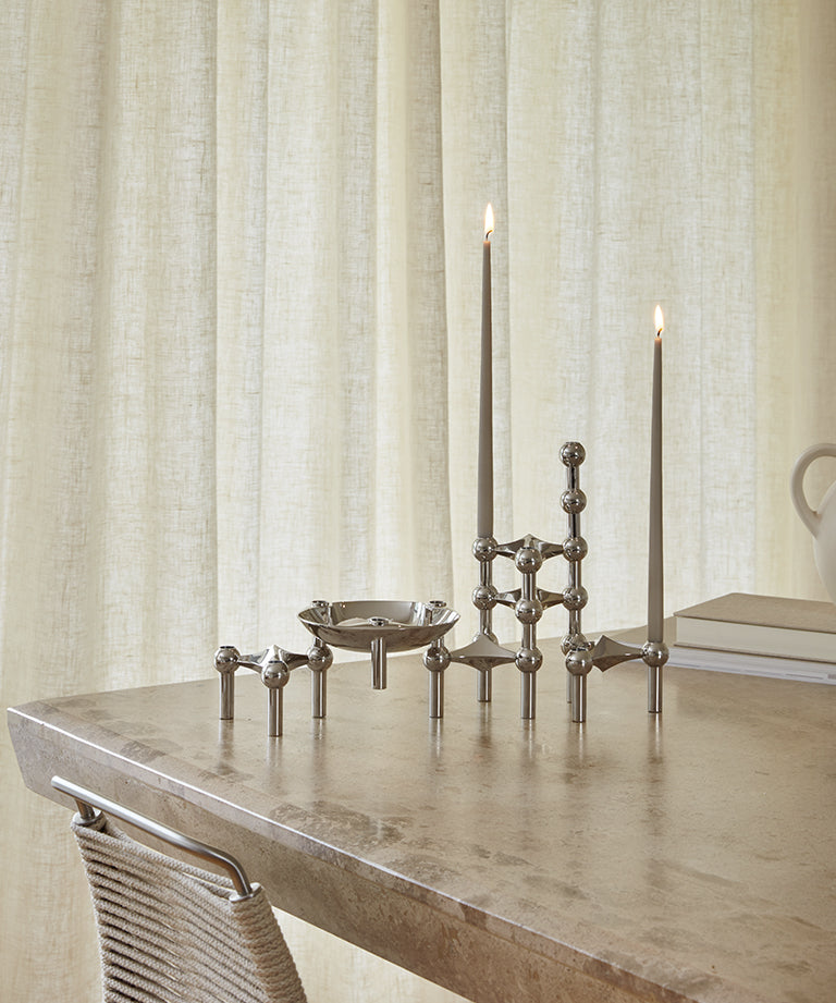 STOFF Nagel Vase for Candleholder Krom
