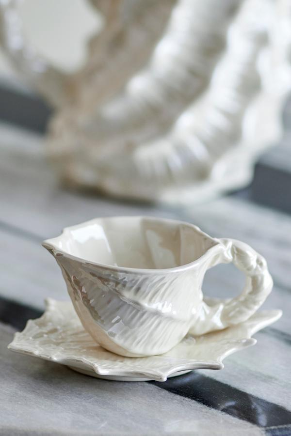 Bloomingville Shellie kopp med fat