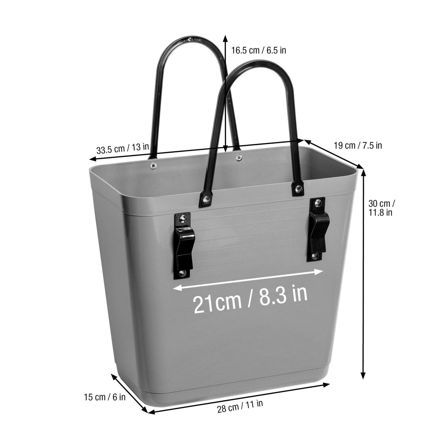 Hinza Väska Hög med cykelfästen Svart - Recycled Plastic