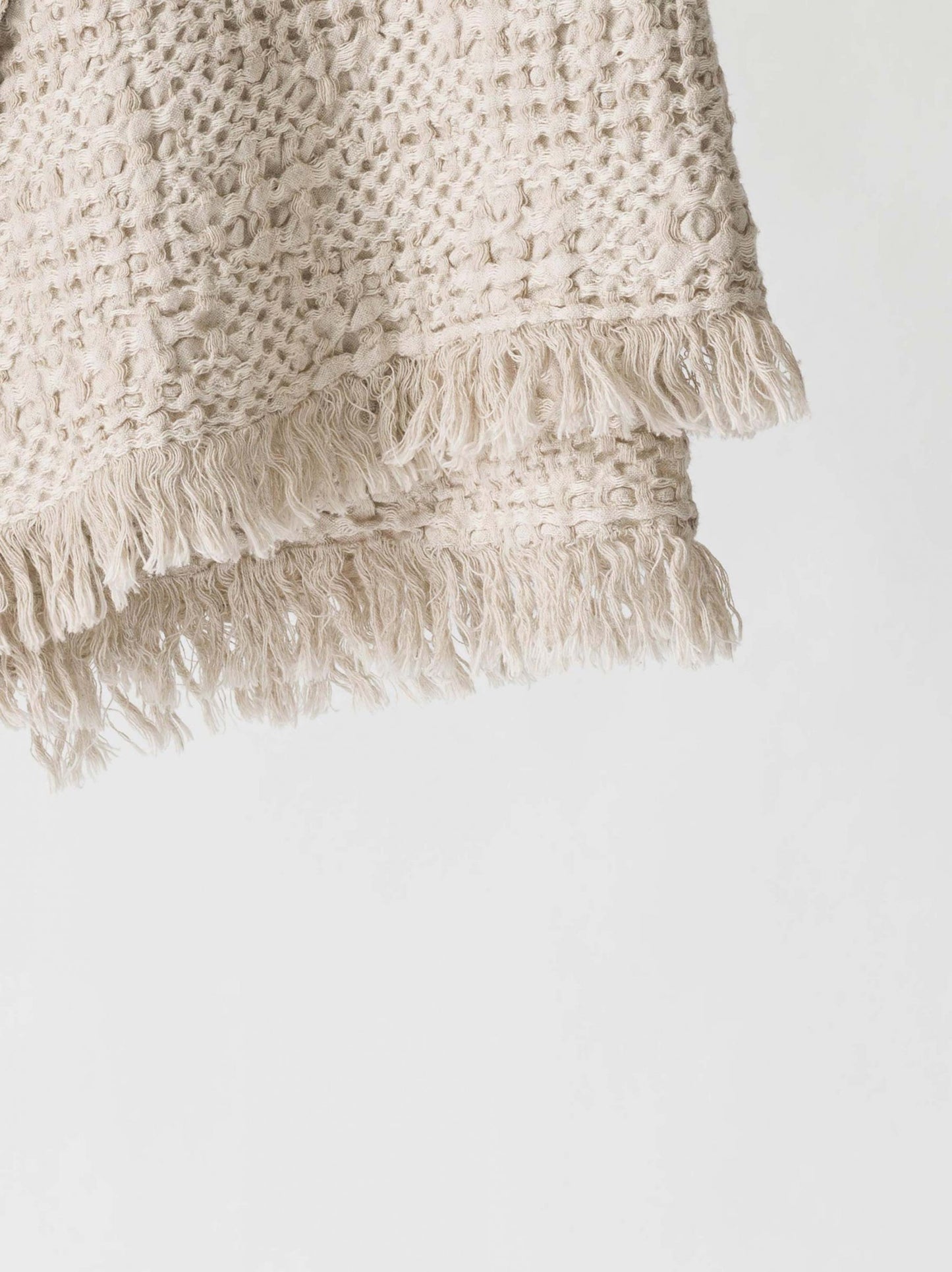 Tell Me More Monti cotton/linen blanket - sand beige