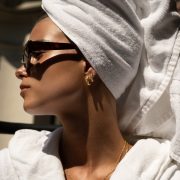 Mockberg Waterproof Ribbed Hoops Gold Medium
