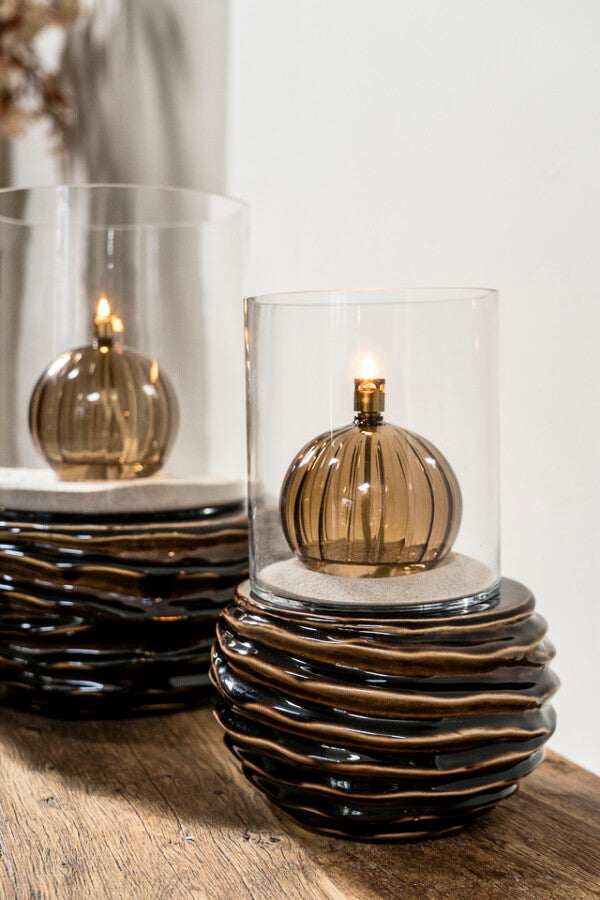 Peri Living Elegant Rund Champagne L oljelampa